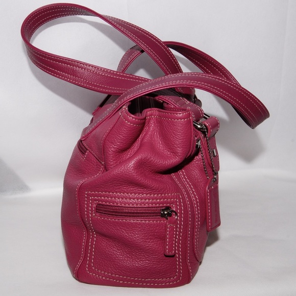 Elegant Pink Leather Tote Bag - Picture 2 of 8